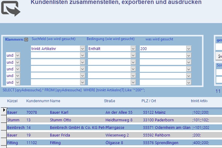 Produktbild von: Kundenliste erstellen