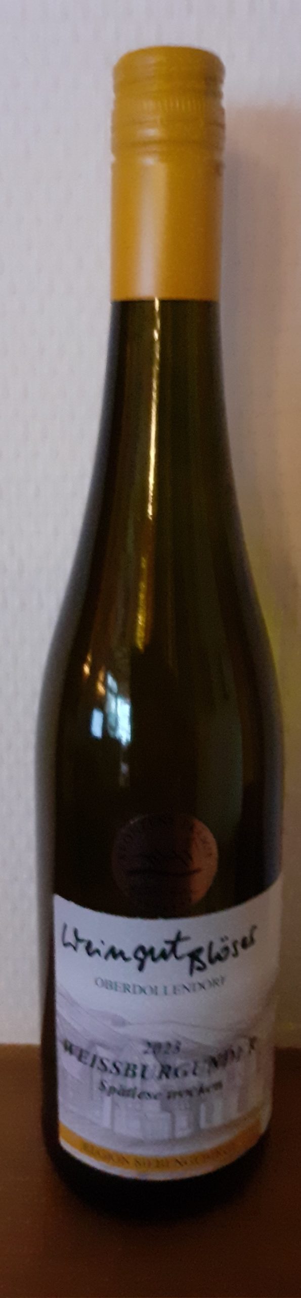 Produktbild von: Artikel-Nr.: 442023er Oberdollendorfer Weisser Burgunder Spätlese trocken 0,75l